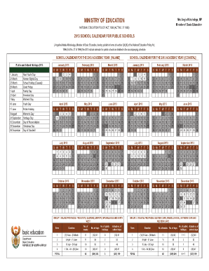 Pdf calendar template - school calendar form
