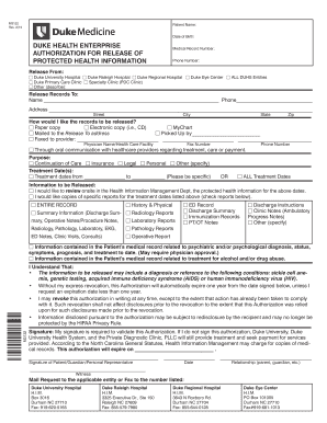 Authorization for Release of Protected Health Information