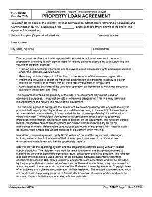 IRS Property Loan Agreement Form 13632