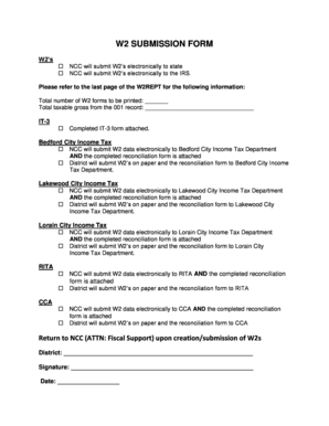 W2 Submission Form