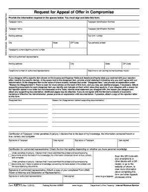 Request for Appeal of Offer in Compromise
