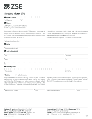 SEPA Direct Debit Mandate Form