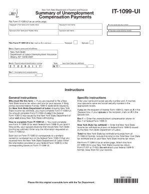 New York State Unemployment Compensation Form IT-1099-UI