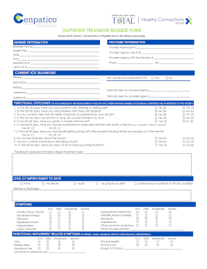 Outpatient Treatment Request Form