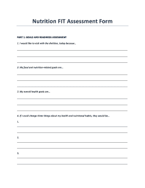 Nutrition Assessment Form