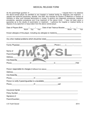 Medical Release Form