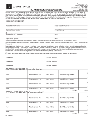 IRA Beneficiary Designation Form