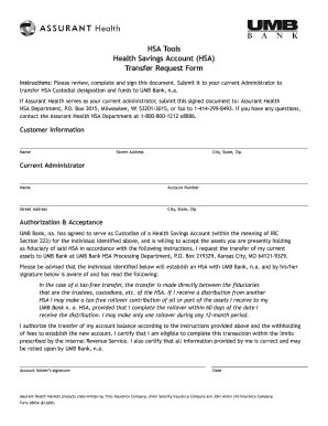 HSA Transfer Request Form