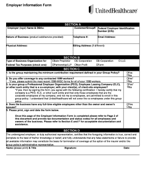 Employer Information Form