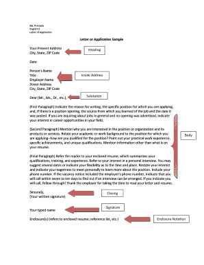 Letter of Application