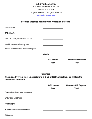 Business Expense Form