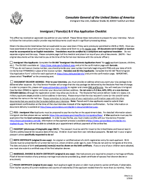 US Immigrant Fiancé(e) & K Visa Application Checklist