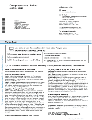 Computershare Voting Form