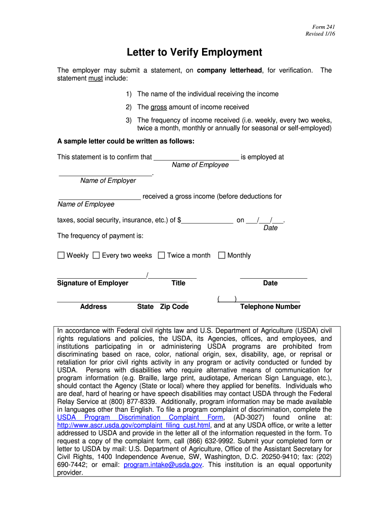 letter verify employment Preview on Page 1