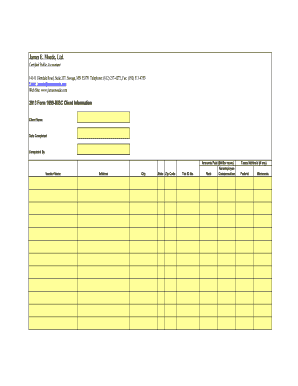 2013 Form 1099-MISC Client Information