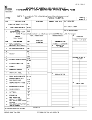 FHWA-47 Form