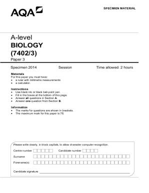 a level paper 3 biology