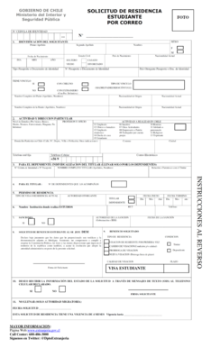 Formulario de Solicitud de Visa de Estudiante