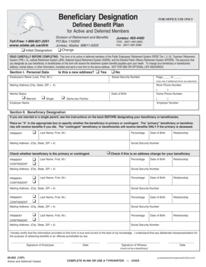 Beneficiary Designation Form