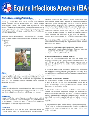 Equine Infectious Anemia EIA