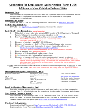 Application for Employment Authorization (Form I-765)