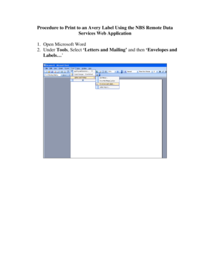 Avery 5163 labels - Procedure to Print to an Avery Label Using the NBS Remote Data Services Web Applicationdoc - dshs texas