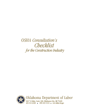 OSHA Construction Industry Checklist