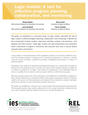 Logic models templates - Logic models A tool for effective program planning collaboration