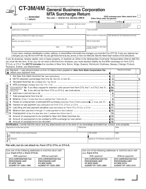 New York MTA Surcharge Return