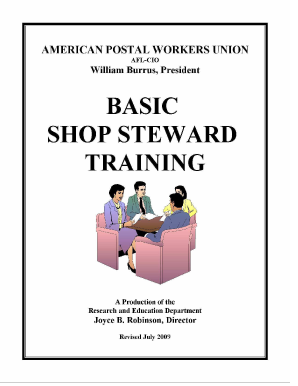 Poster evaluation form - apwu steward classes