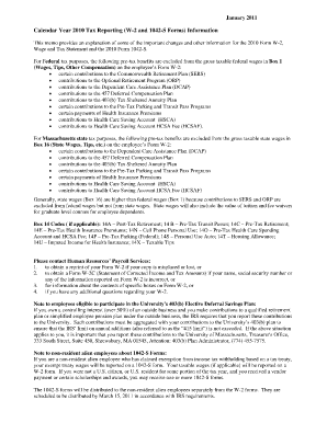 2010 W-2 and 1042-S Tax Reporting Information