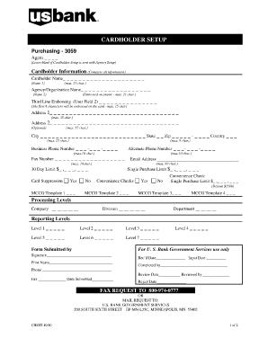 Cardholder Setup Form