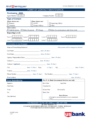 Point of Contact Maintenance Form