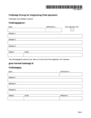 Power of Attorney for Property Registration