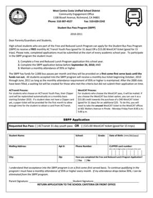Student Bus Pass Program Application