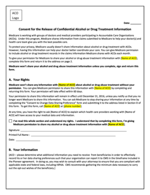 Consent for Release of Alcohol or Drug Treatment Information