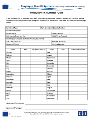 Orthodontic Payment Form
