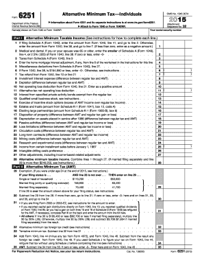 Form 6251 Alternative Minimum Tax
