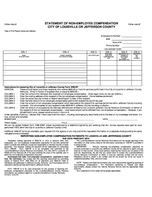 Form 1099-SF Non-Employee Compensation