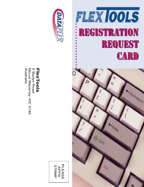 FlexTools Product Registration Request