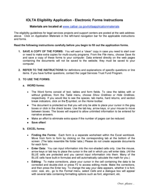 gov/ioltaapplicationmaterials The eligibility guidelines for legal services projects and support centers are posted at the web address above - calbar ca