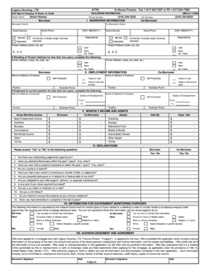 Mortgage Loan Application
