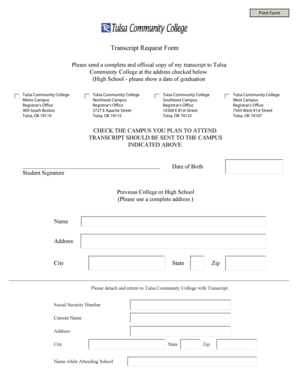 Transcript Request Form