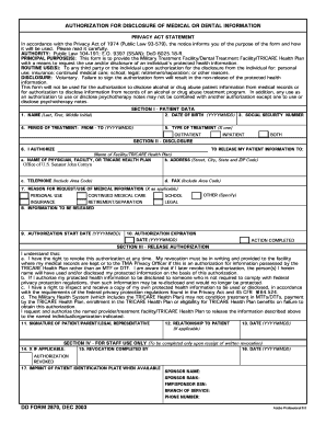 Authorization for Disclosure of Medical Information