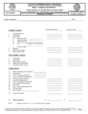 Georgia Financial Statement GID-056