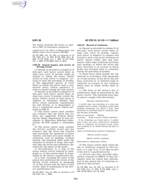 Driver's Certification of Violations