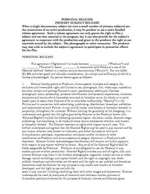 Personal Release Agreement