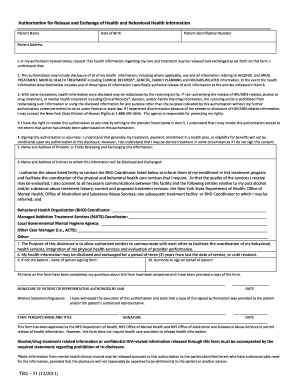 Authorization for Release and Exchange of Health Information