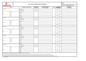 FICHA DE VERIFICAÇÃO DE MATERIAIS