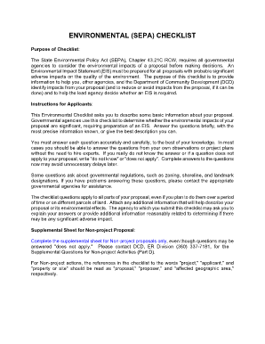 SEPA Environmental Checklist